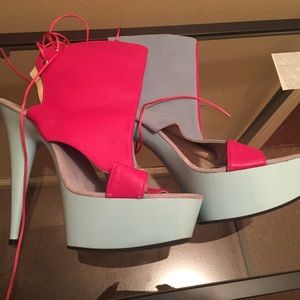 6” leather Karo ankle heel